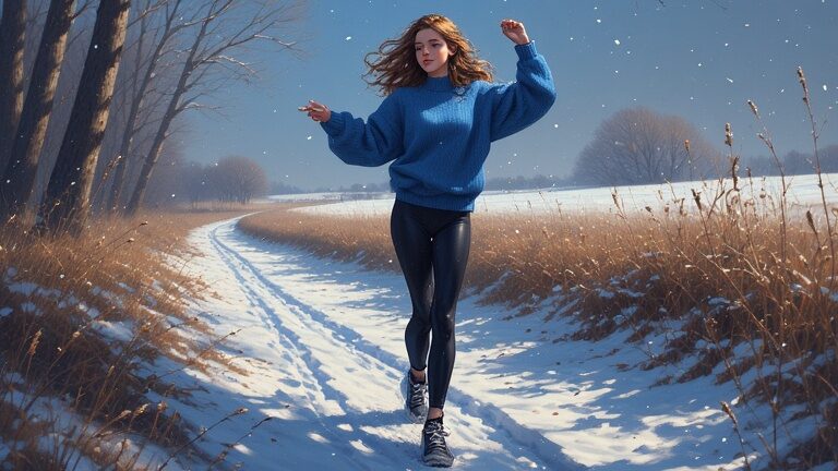 The Girl Who Turned a Snow Path Into Her Runway